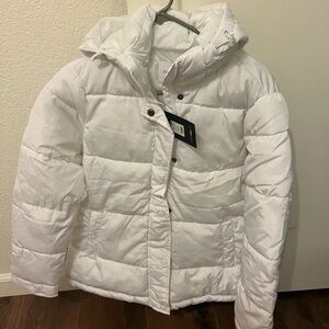 Fashion Nova Snowy White Puffer Bomber Jacket